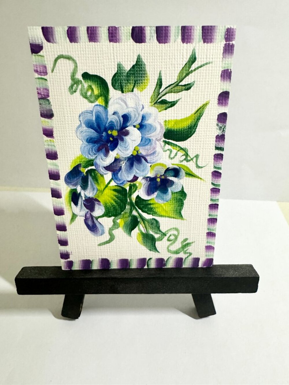 ACEO Collectible Original Art Painting “Hydrangea” Floral Contemporary Art